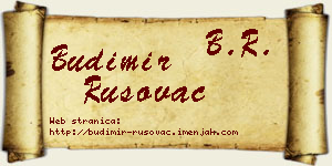 Budimir Rusovac vizit kartica